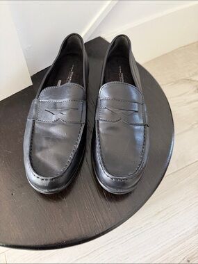 Men's Rockport Black Leather Penny Loafers
